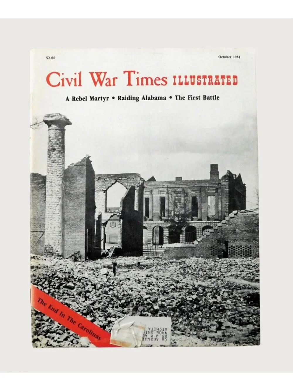 Civil War Times Illustrated Magazine October 1981 Vol 20 No 6 Historical Issue